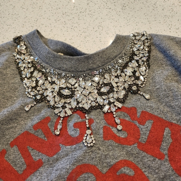 FIRM Alice + Olivia Embellished Rolling Stones Graphic Tank Top Xs/S - Picture 8 of 10